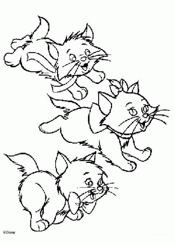 Koty w Ruchu - Kolorowanka do Druku dla Dzieci kolorowanka do druku